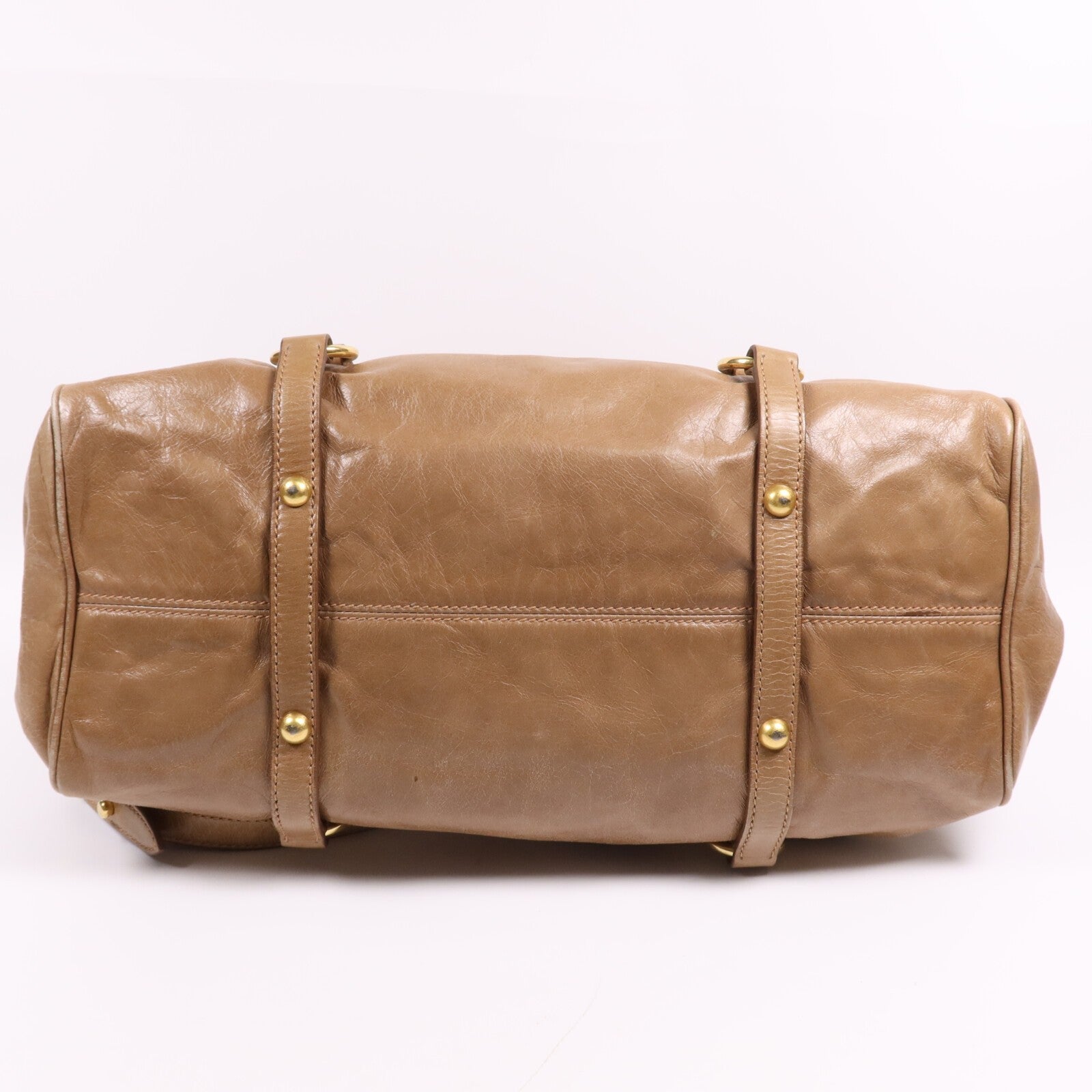Miu Miu GHW 2 Way Shoulder Bag - Brown, Calfskin Leather