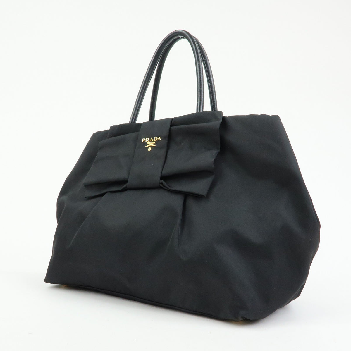 Prada Hand Bag - Black, Nylon and Leather