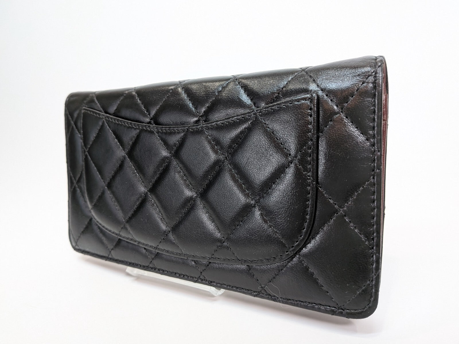 CHANEL Matelasse COCO Mark Long Wallet - Black, Lamb Skin