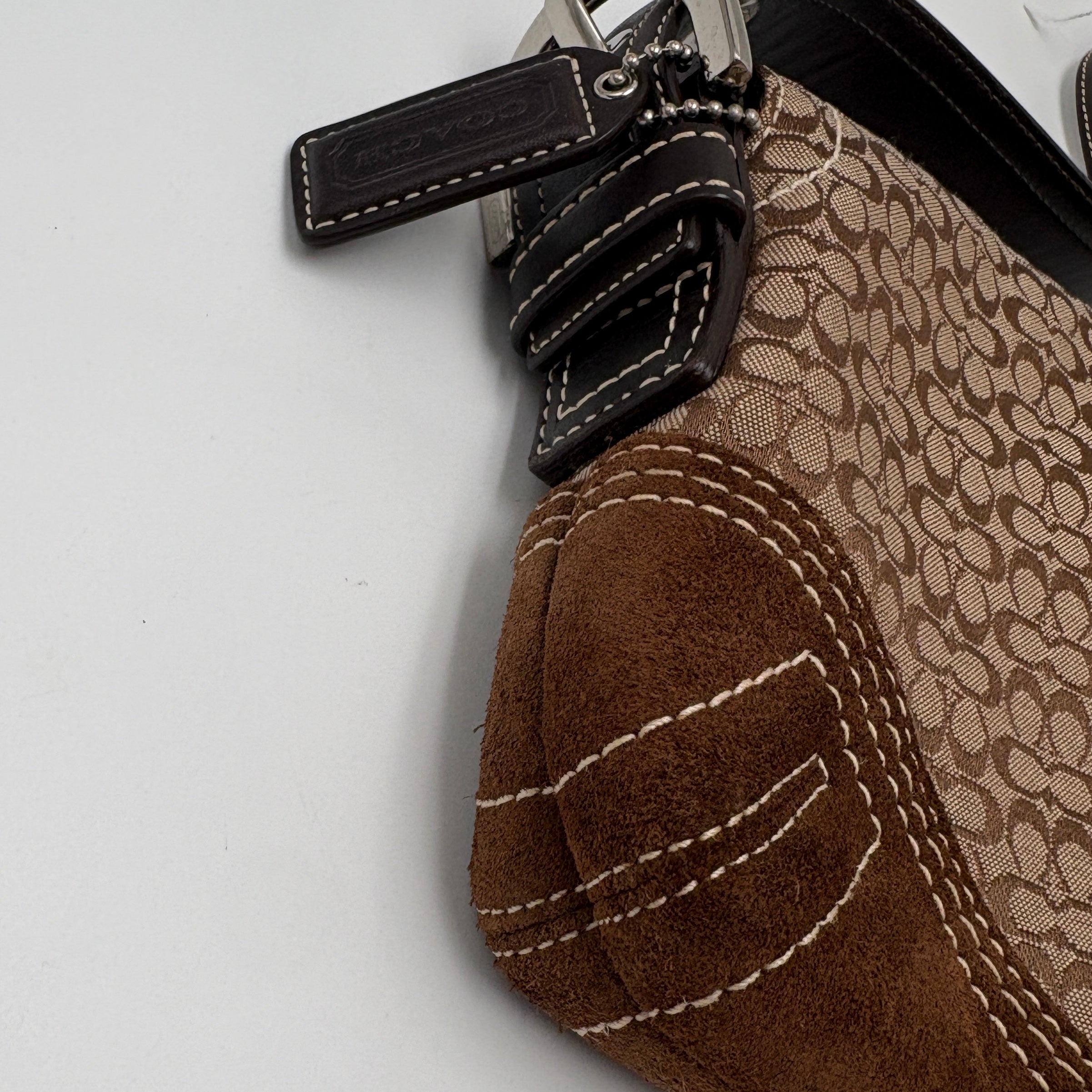 Coach Signature Suede Bag