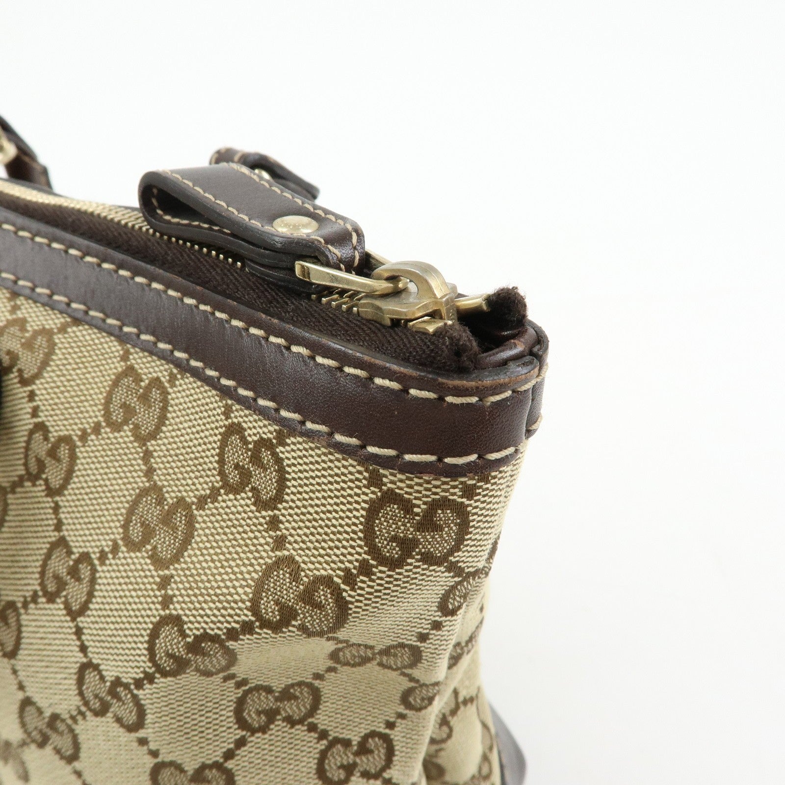 GUCCI Interlocking G Lovely Heart Canvas Tote Bag Beige