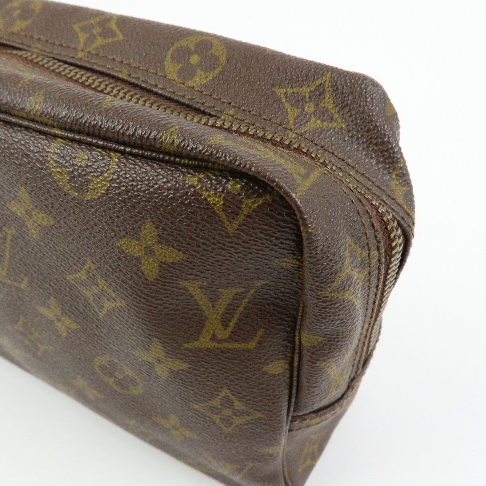 Louis Vuitton Trousse Toilette 28 Monogram Clutch - Brown, Leather