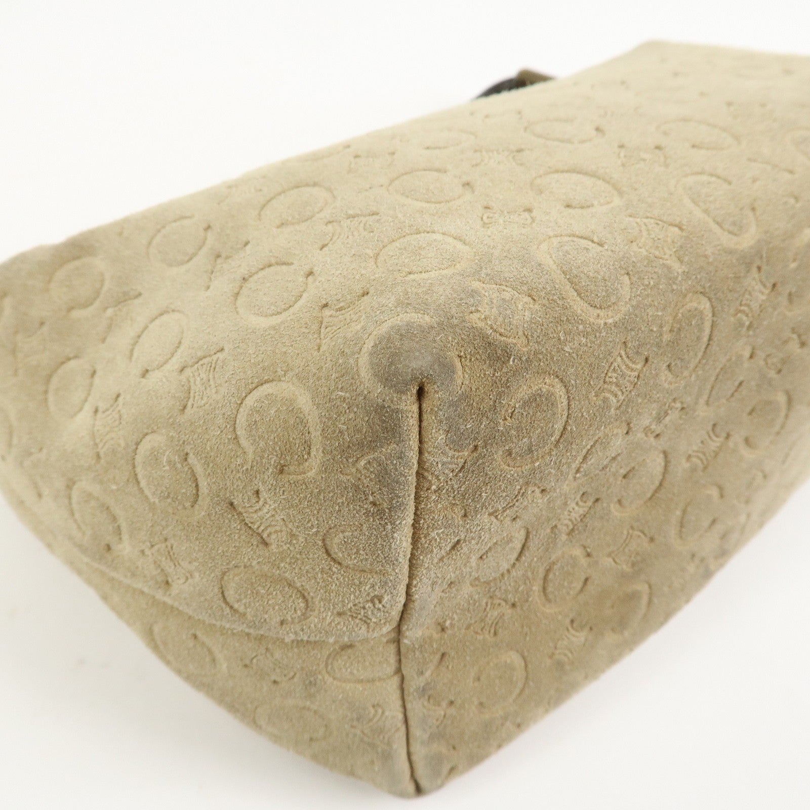 Celine C Macadam Hand Bag - Beige, Suede Leather