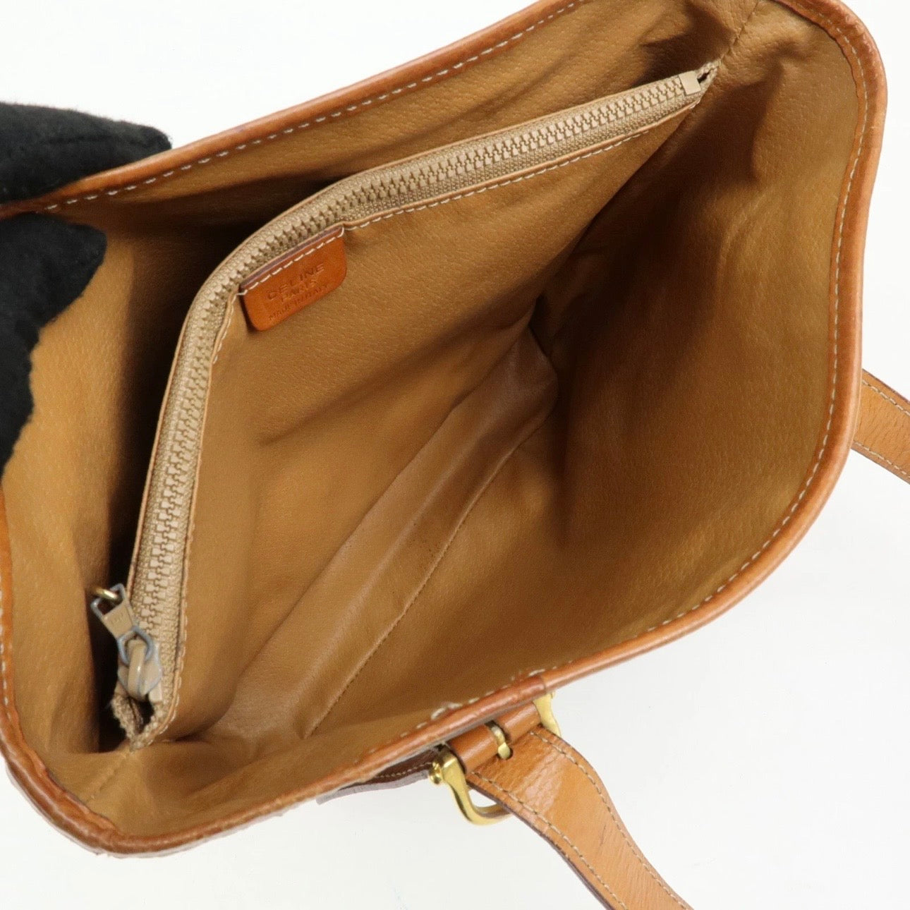 CELINE Macadam Tote Shoulder Bag Brown