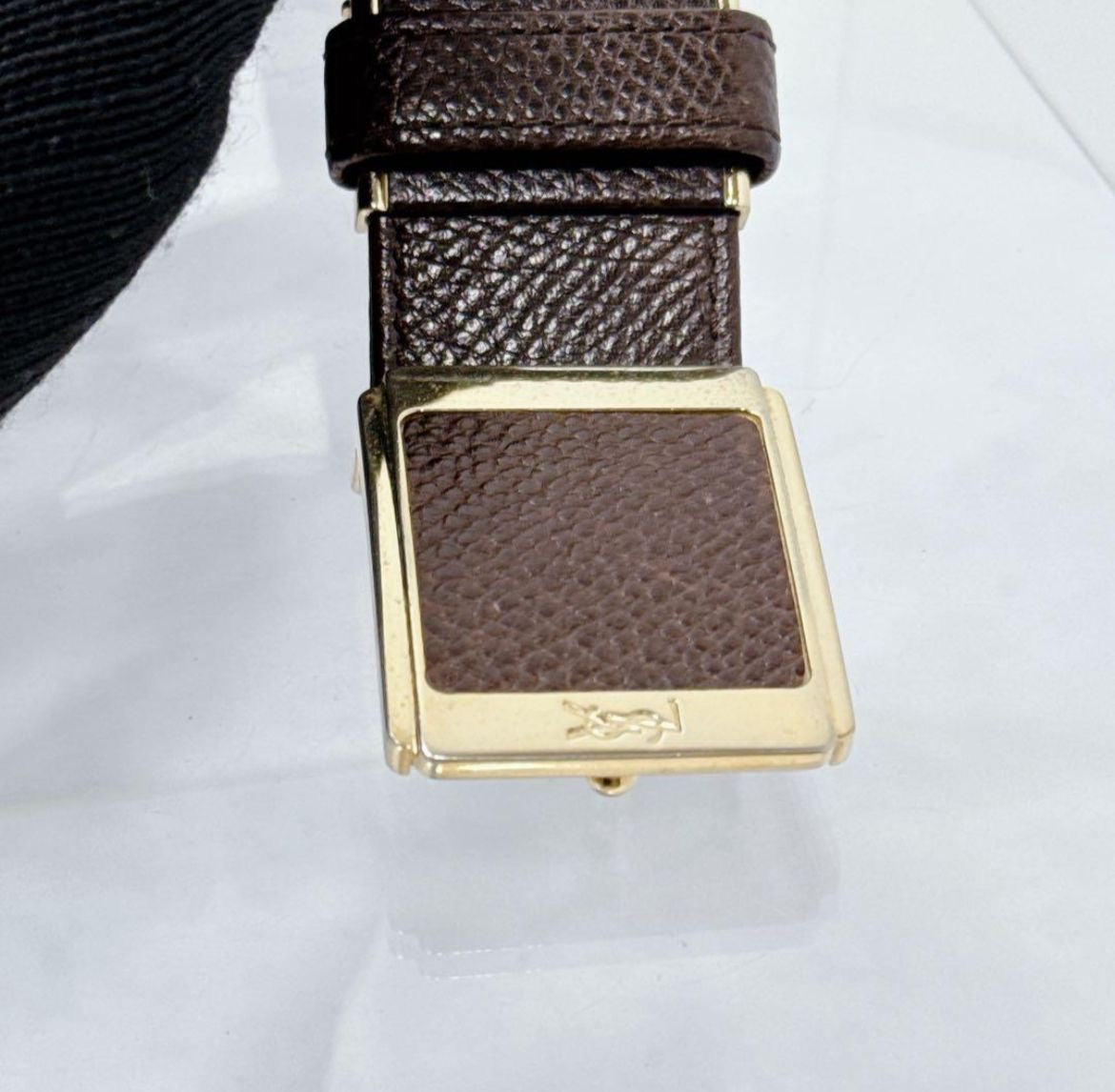 Saint Laurent Brown leather belt