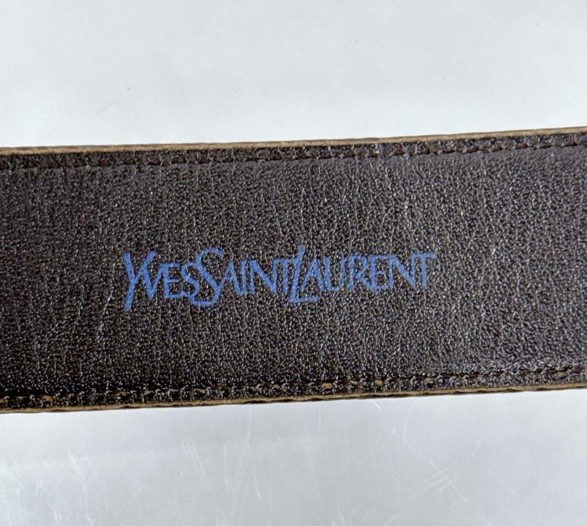 Saint Laurent Brown leather belt