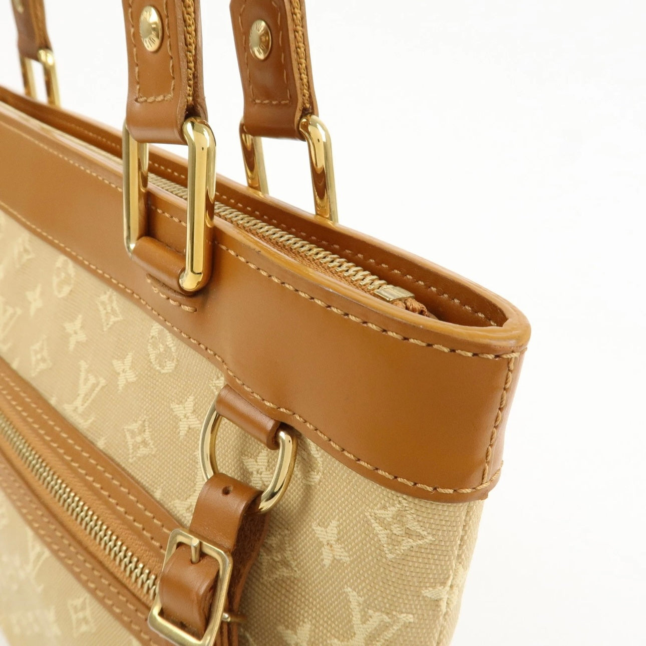 Louis Vuitton Monogram Mini Lucille PM Hand Bag Beige