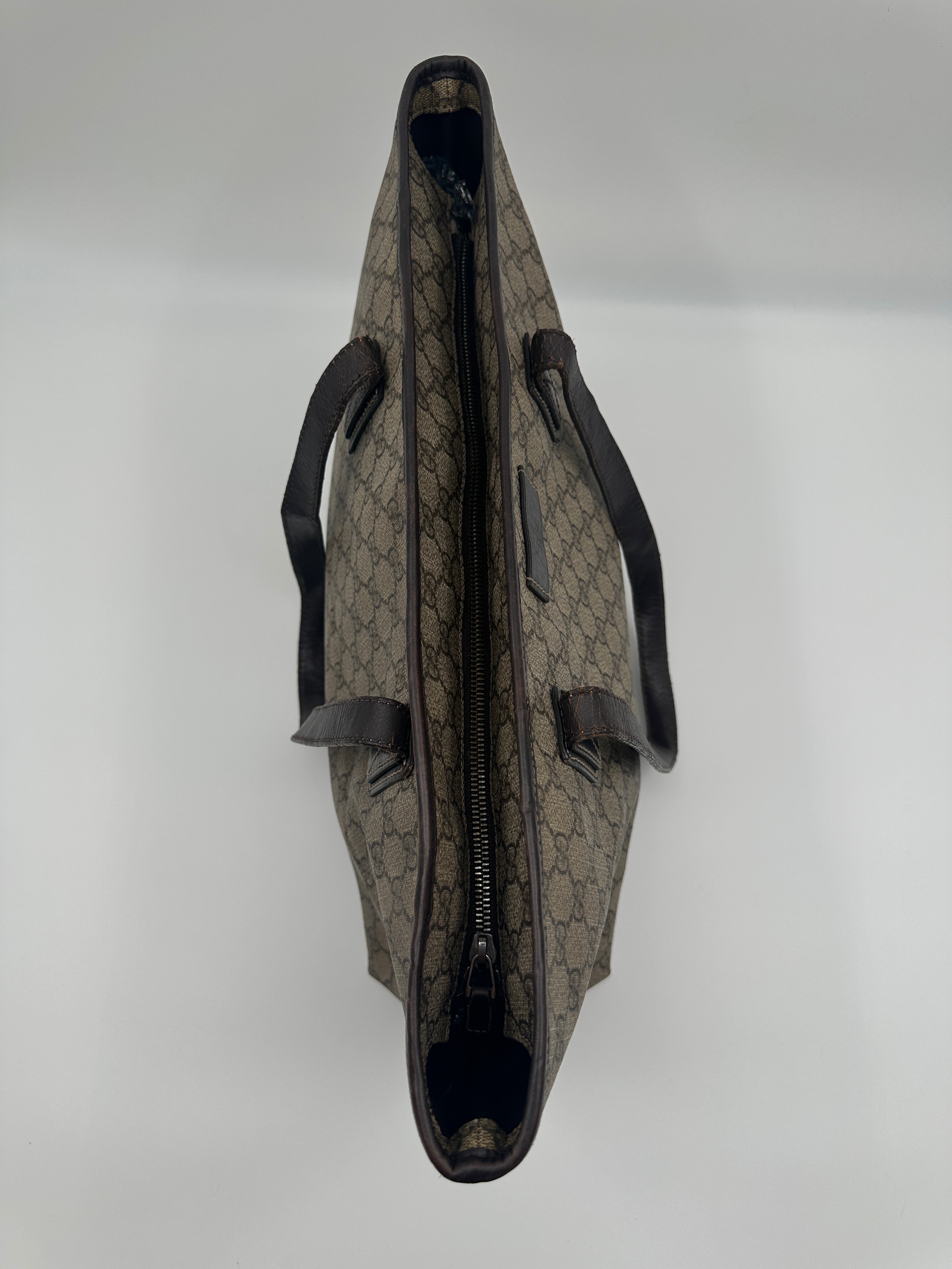 GG Supreme PVC Canvas and Leather Tote Bag