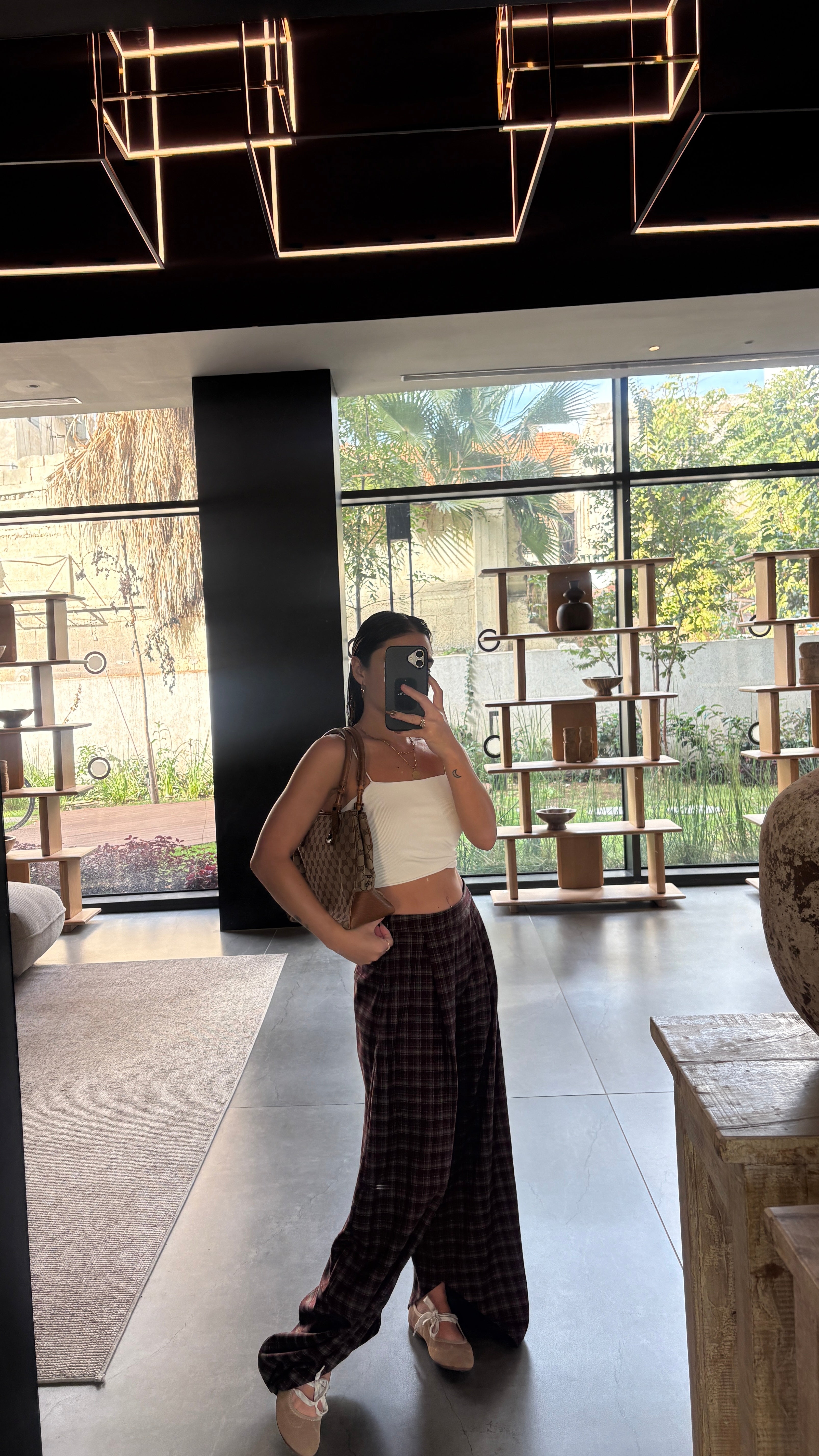 Gucci GG Hand Bag - Brown, Canvas