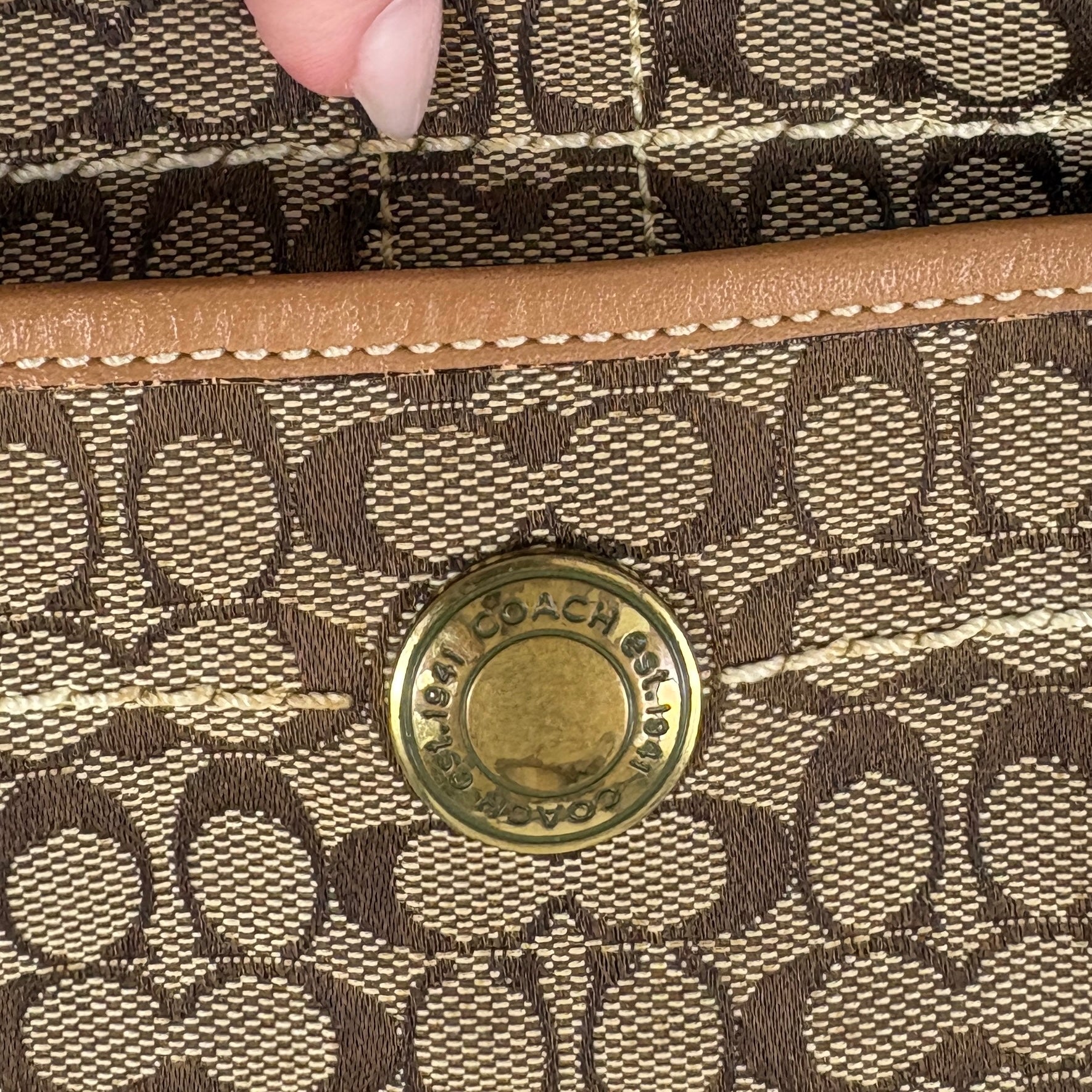 Coach Signature brown bag