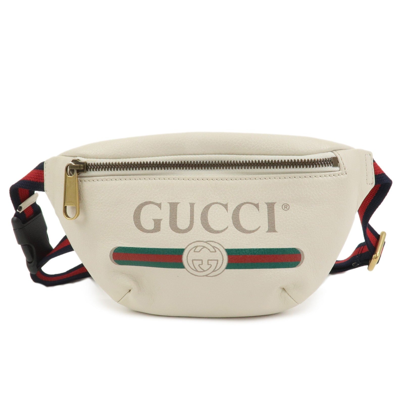 Gucci Sherry Leather Waist Pouch - White, Leather