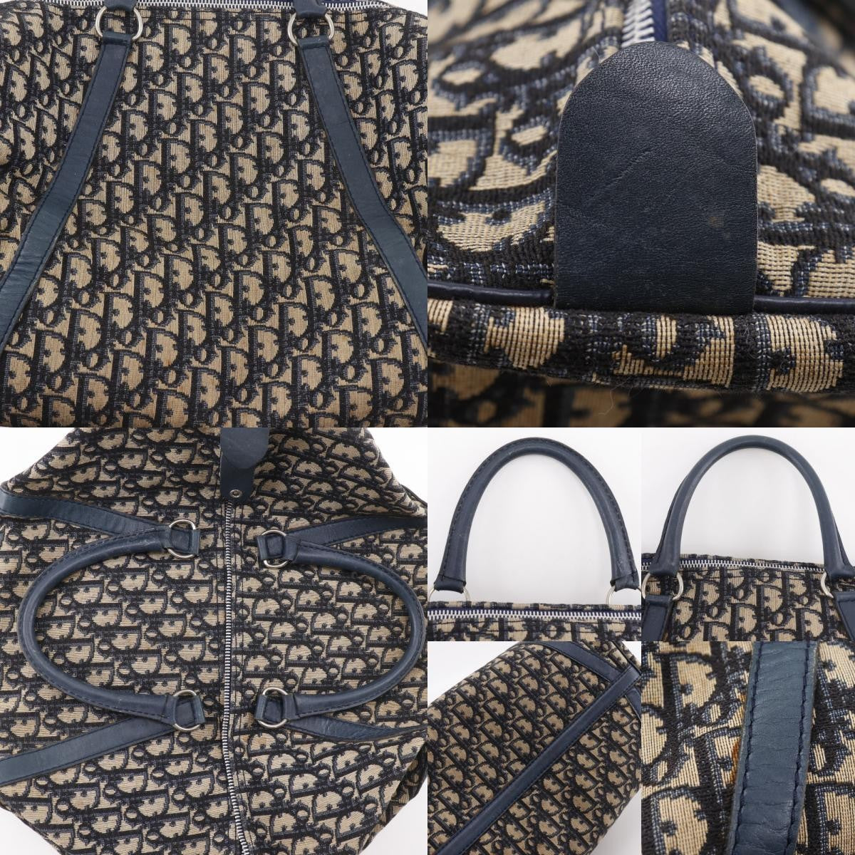 Dior Trotter Boston Bag - Navy Blue, Canvas
