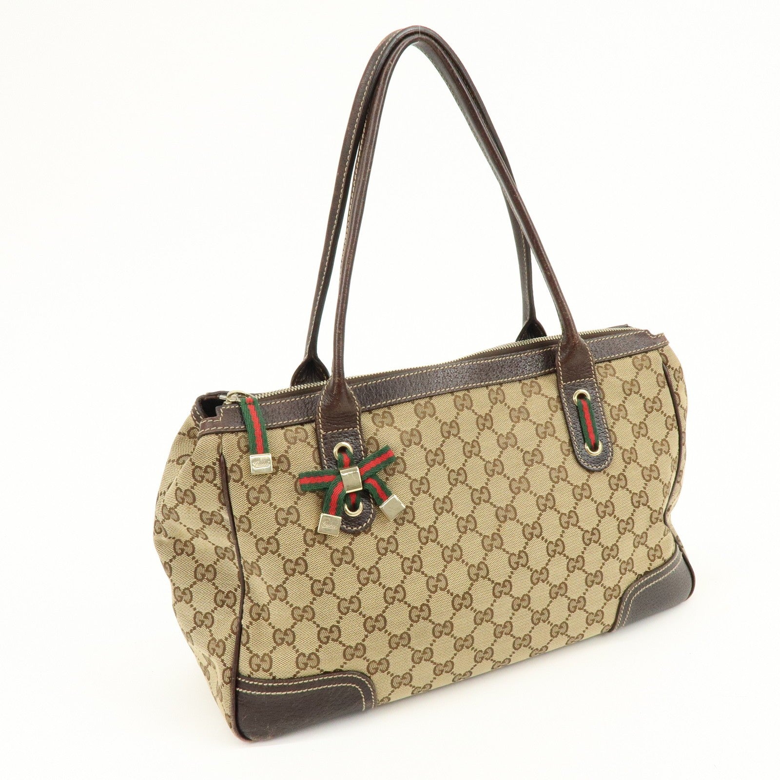 Gucci Sherry Line Tote Bag - Beige, GG Canvas, Leather