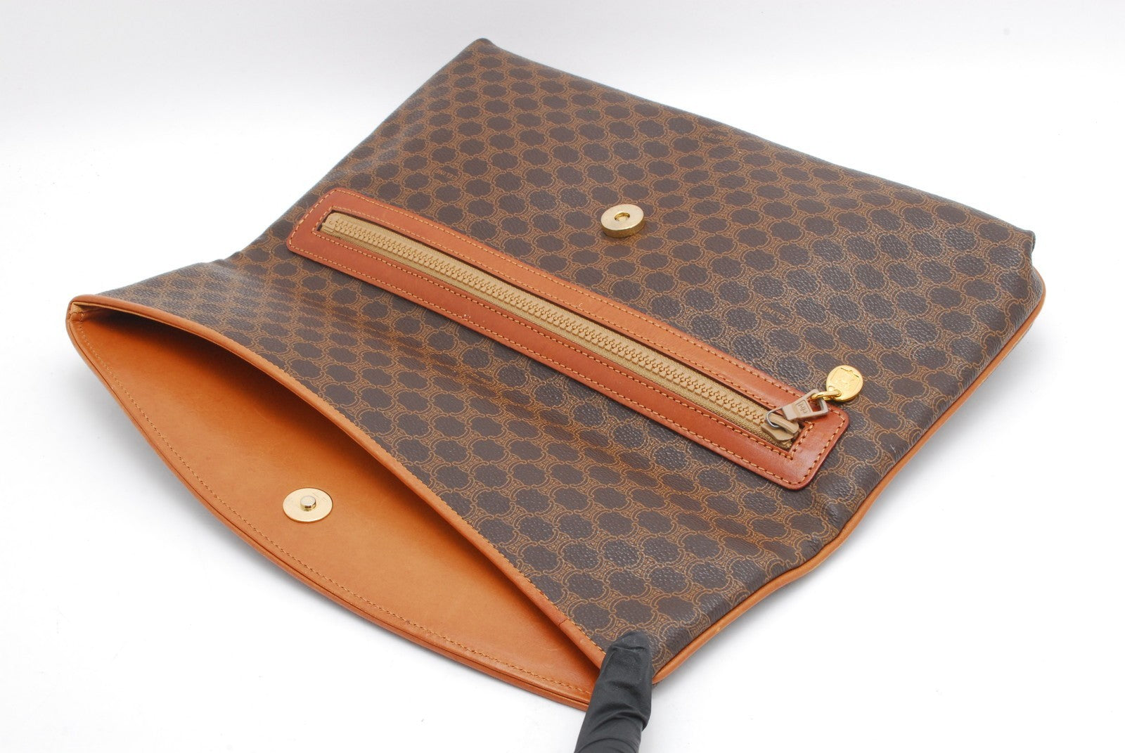 Celine Macadam Clutch Bag - Brown, Leather and PVC