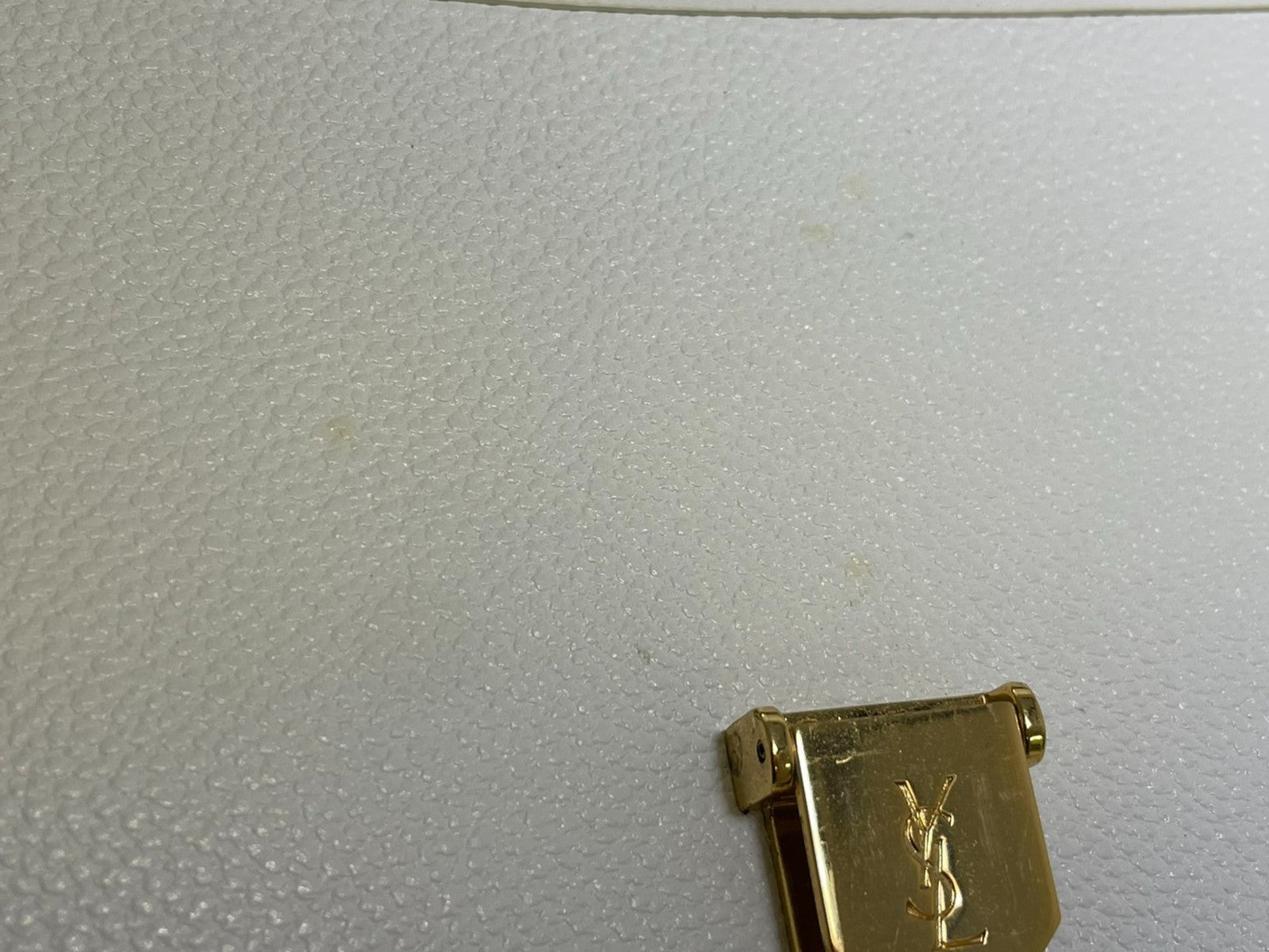 Saint Laurent YSL Shoulder Bag - Ivory, Leather