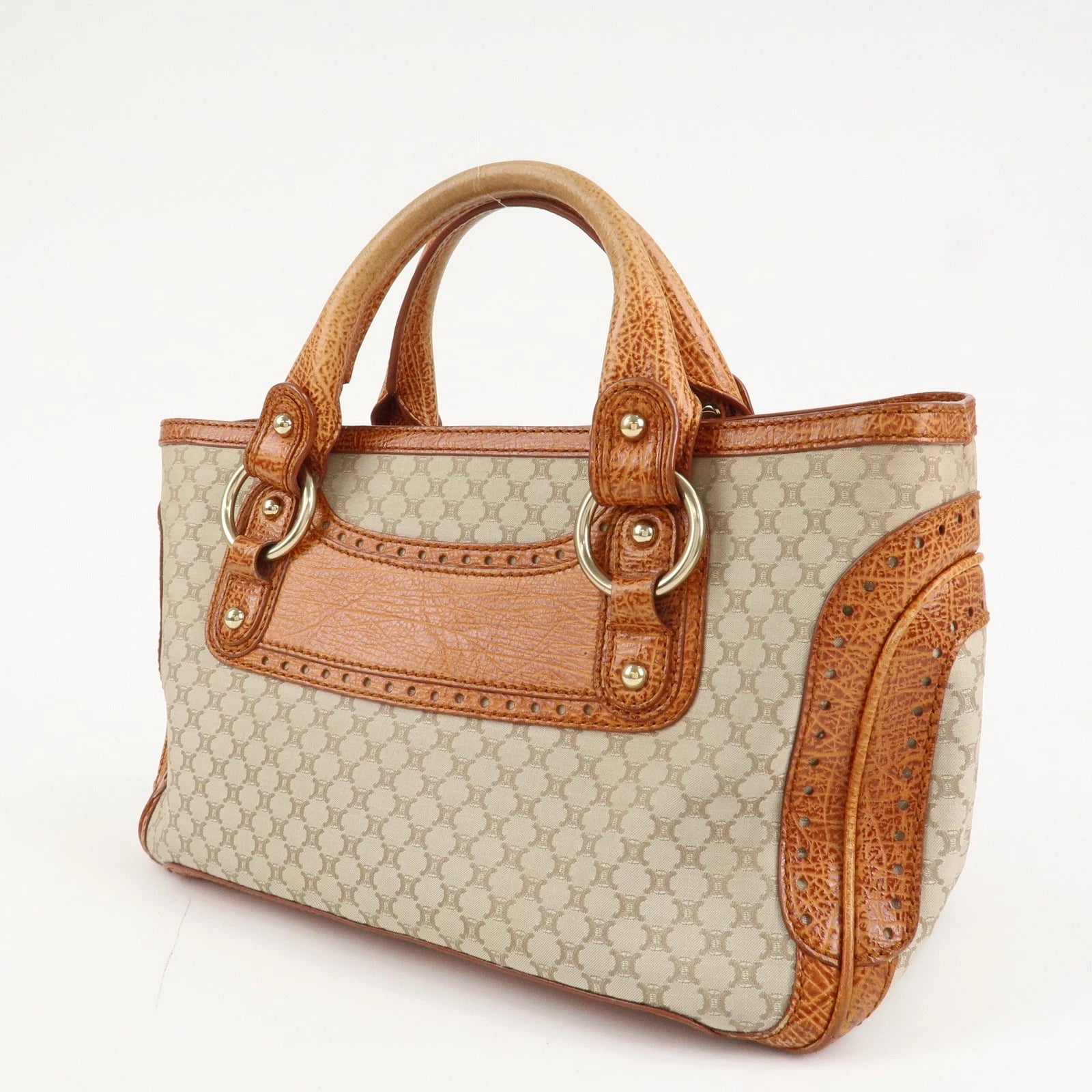 CELINE Hand Bag - Beige, Canvas