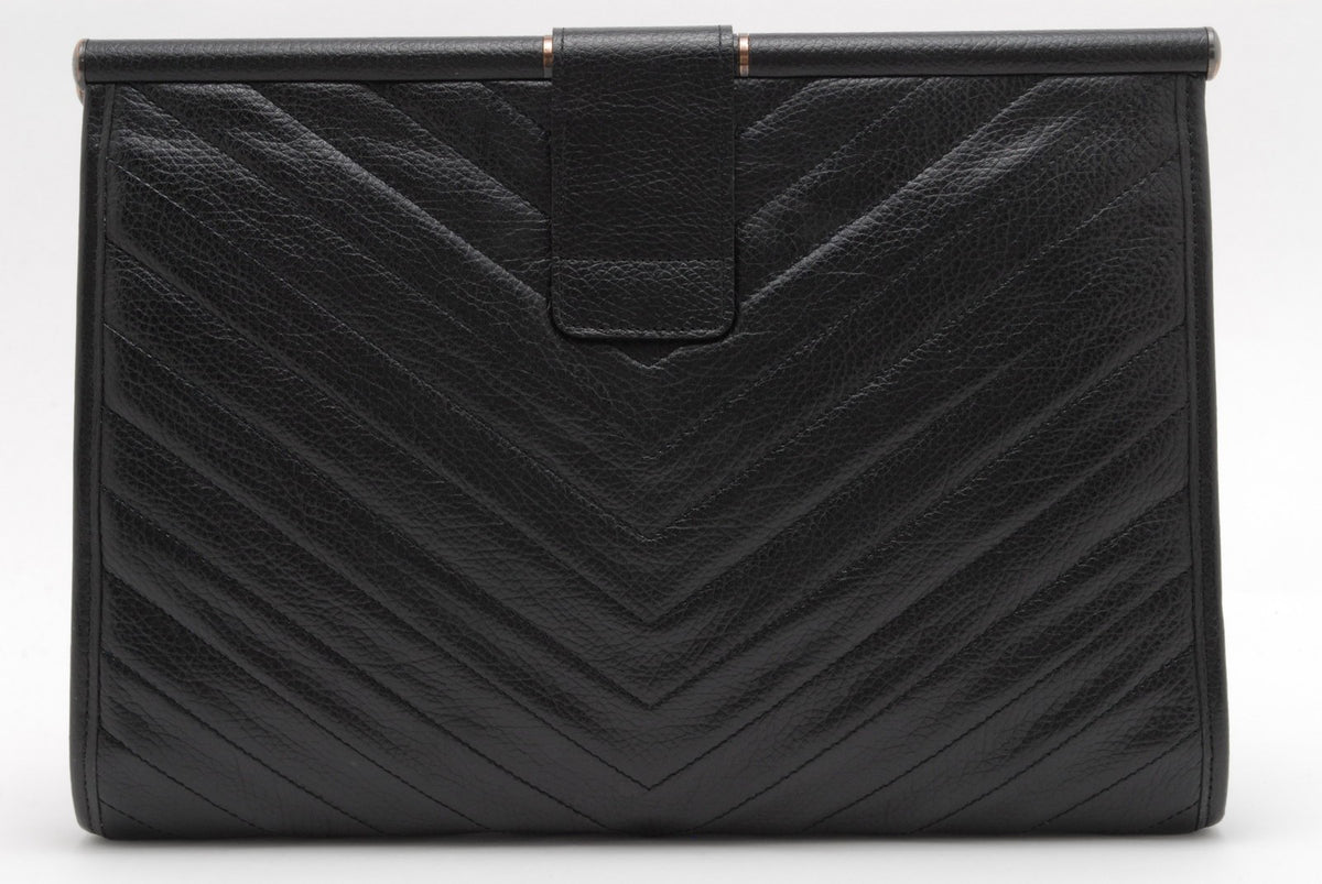 Saint Laurent Yves Saint Laurent Clutch Bag - Black, Leather