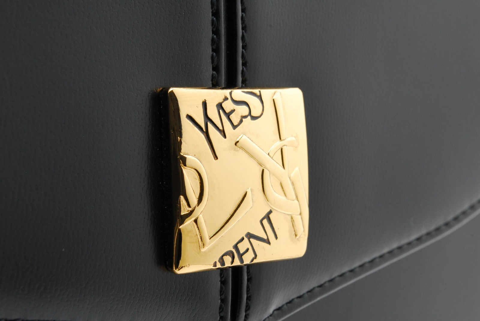Yves Saint Laurent Vintage Top Handle Handbag - Black, Leather
