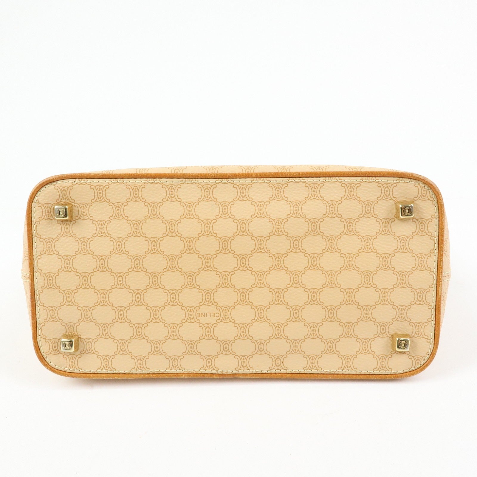 Celine Macadam Hand Bag - Beige, PVC Leather