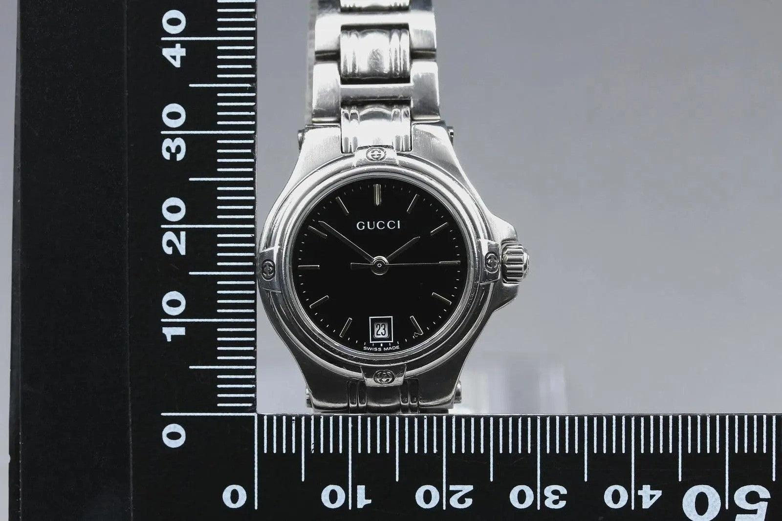 Gucci 9040L Watch - Black, Stainless Steel