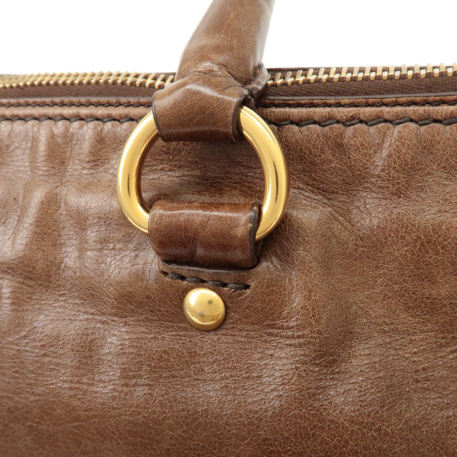 Prada 2way Bag - Brown, Leather