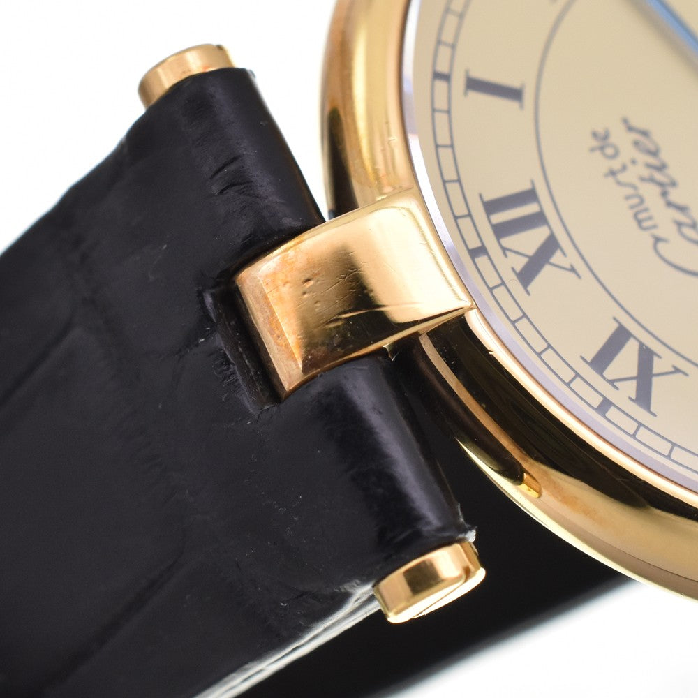 Cartier Must Vendome Vermeille Wristwatch - Gold, Leather