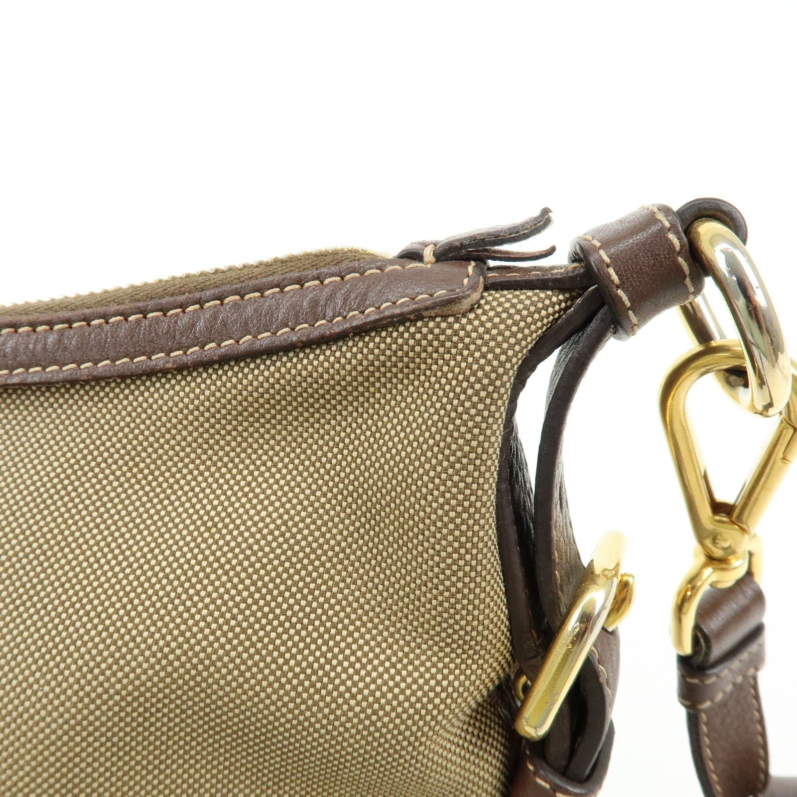 Prada Logo Jacguard Shoulder Bag - Brown, Leather