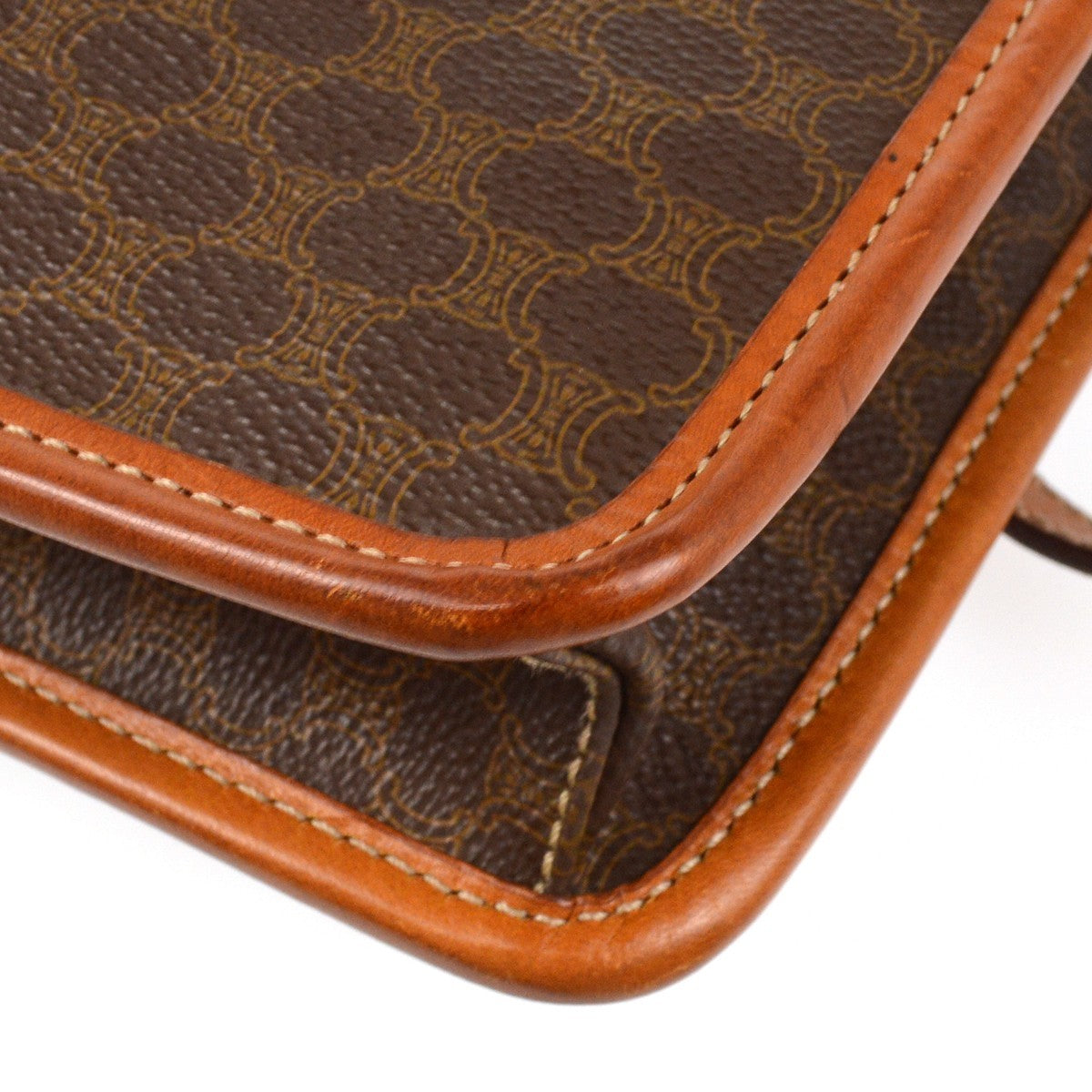 Celine Macadam Shoulder Bag - Brown, Leather