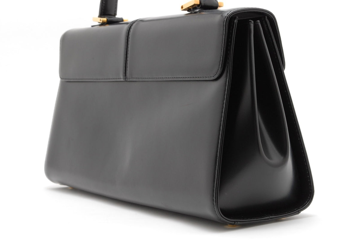 Saint Laurent Vintage Top Handle Handbag - Black, Leather