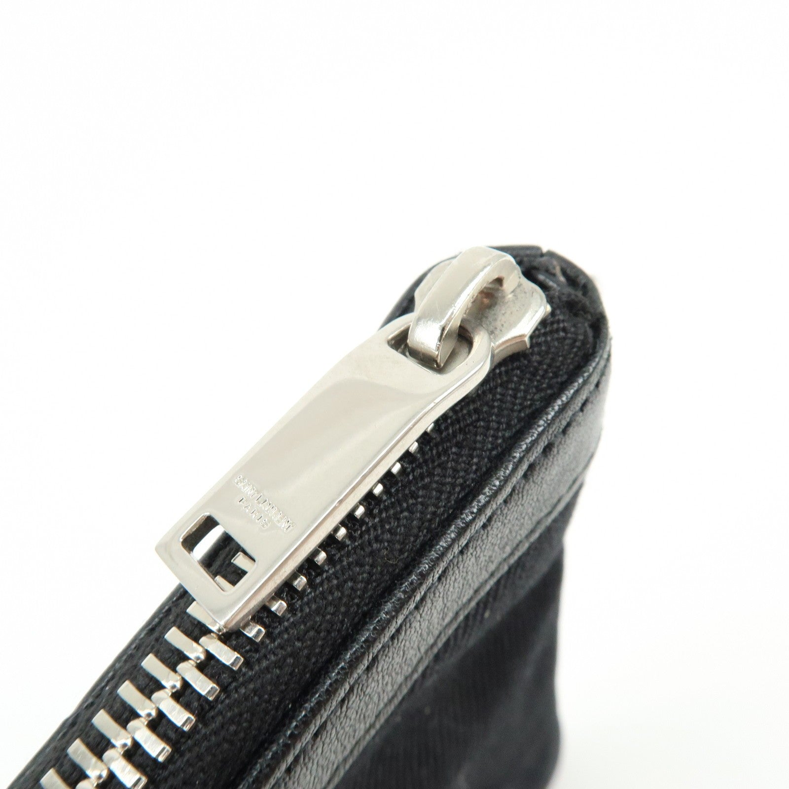 Saint Laurent Paris Clutch Bag - Black, Canvas, Leather