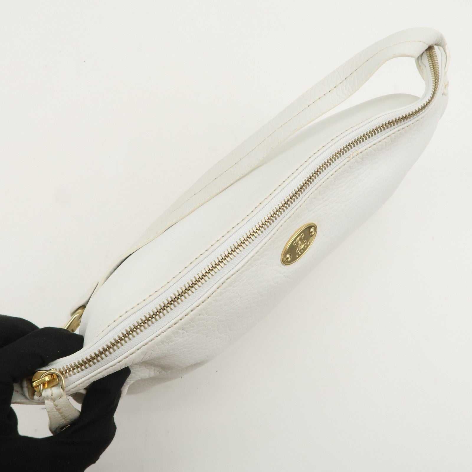 Celine Macadam Shoulder Bag - White, Leather