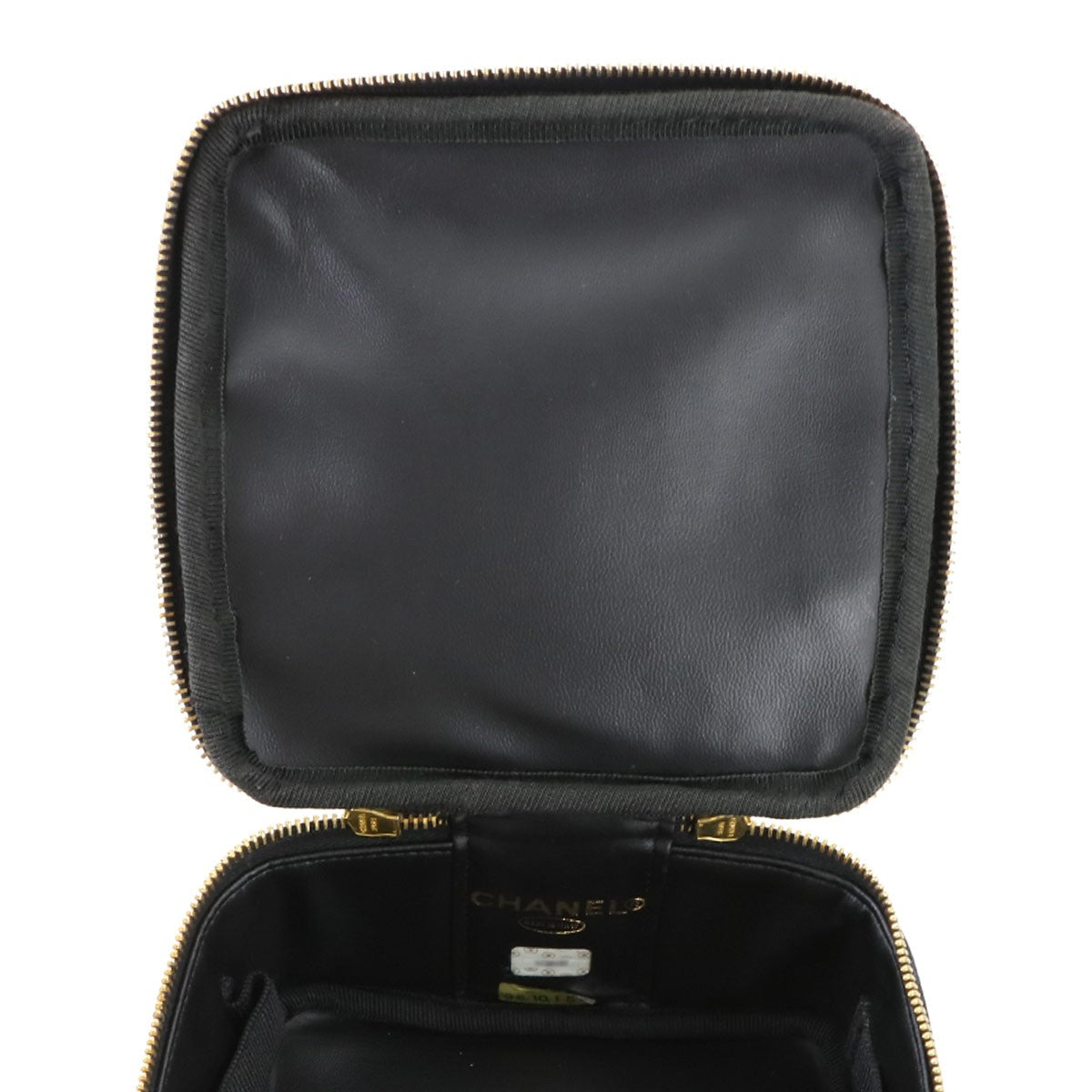 CHANEL CC Vanity Hand Bag - Black, Enamel