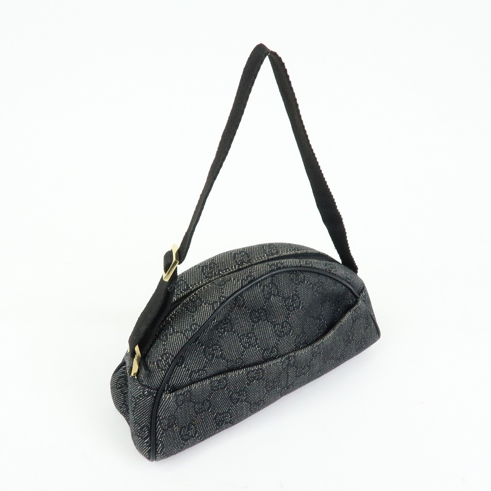 Gucci Shoulder Bag - Black, GG Denim and Leather