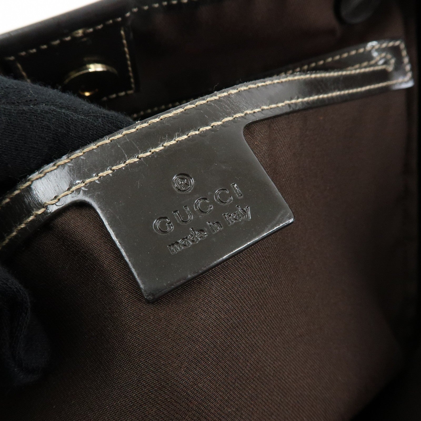 Gucci Supreme Tote Bag - Brown, GG Supreme Patent Leather