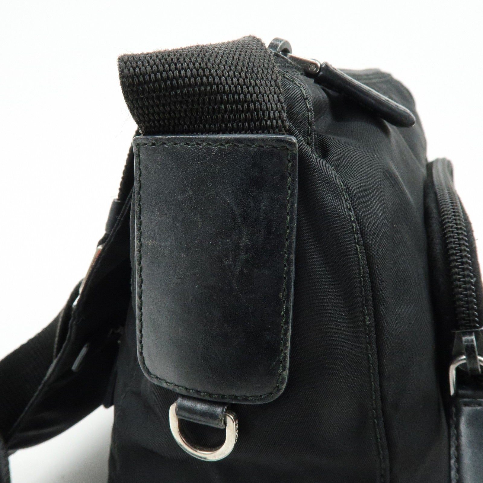 Prada BT8994 Shoulder Bag - Black, Nylon and Leather
