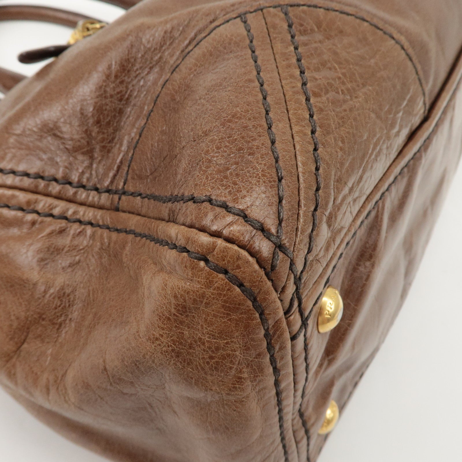 Prada 2way Bag - Brown, Leather
