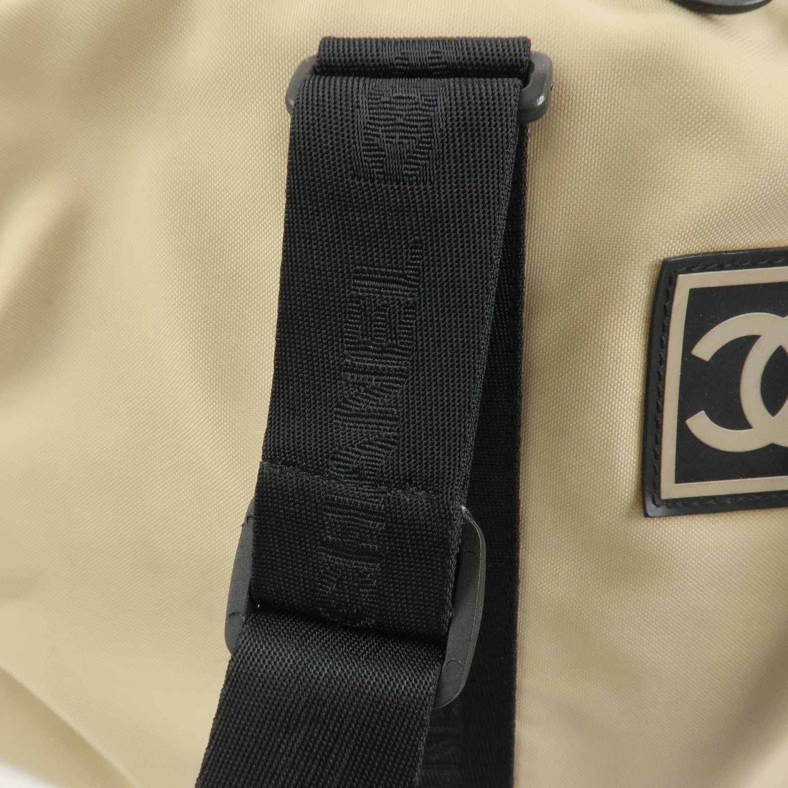Chanel Travel Bag - Beige, Black, Nylon