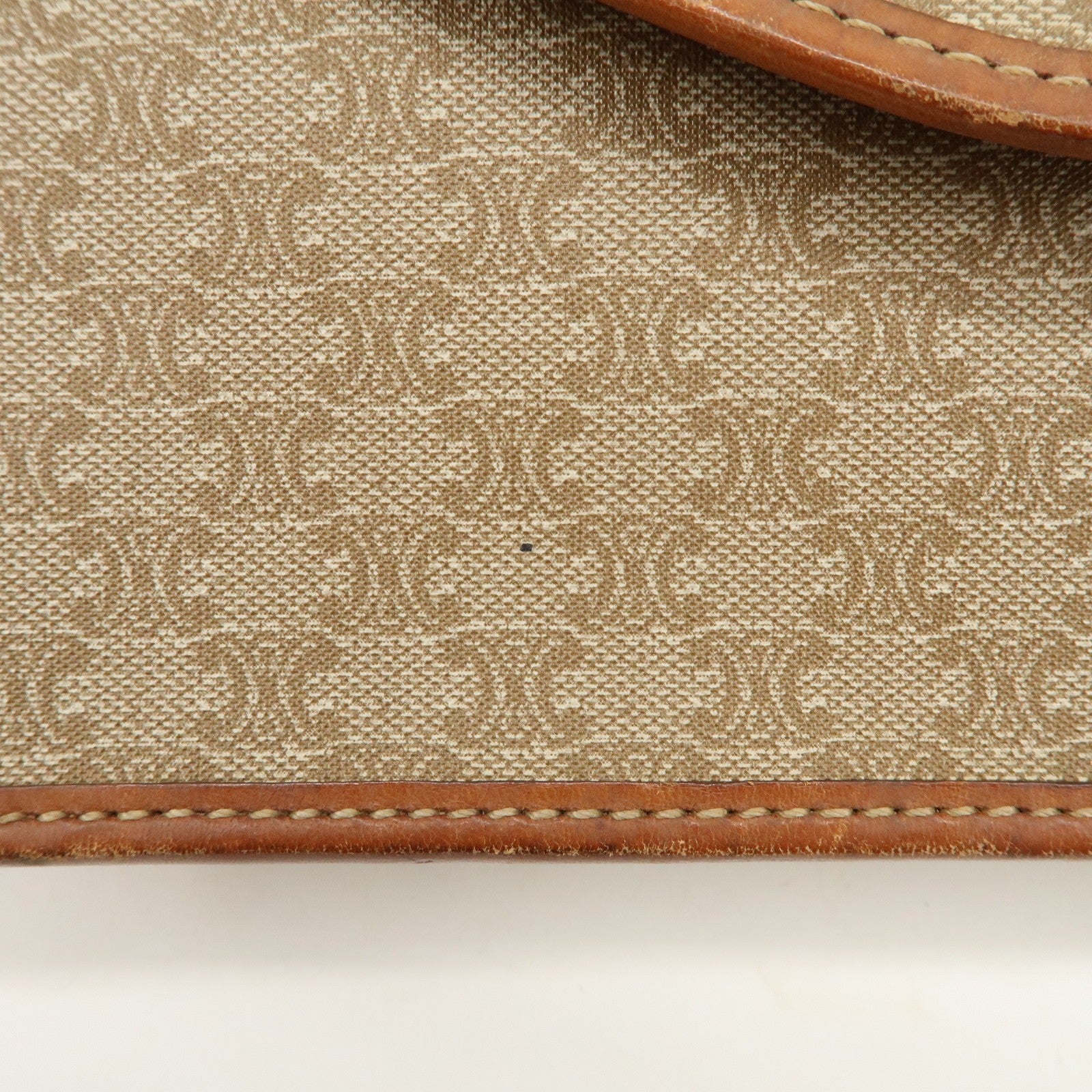 Celine C Macadam 2Way Bag - Beige Brown, PVC Leather