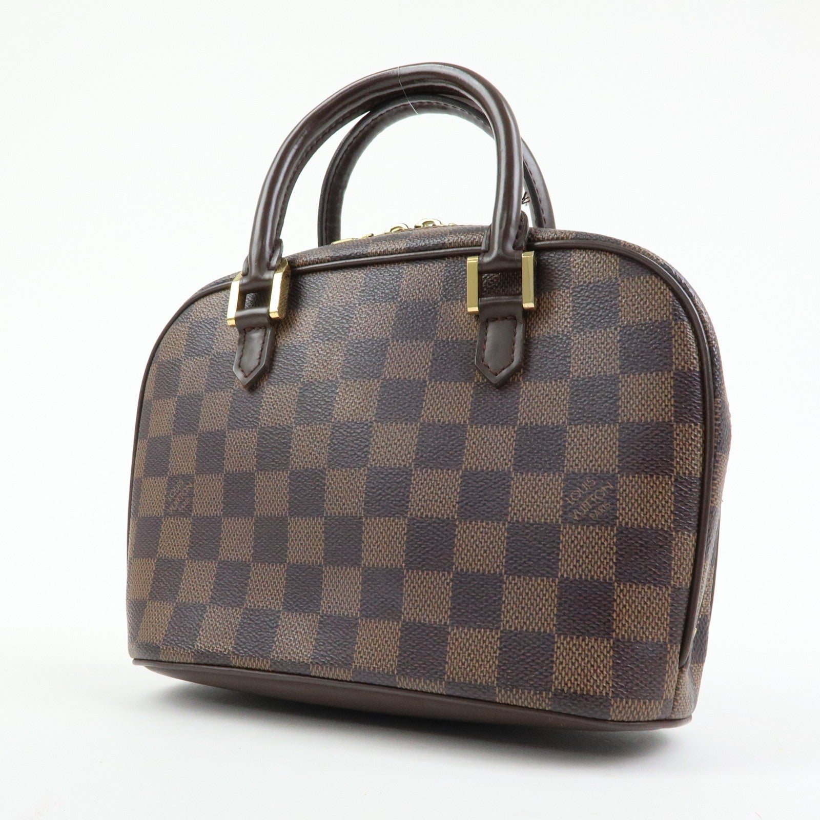 Louis Vuitton Saria Mini Handbag - Damier Ebene, Canvas Leather