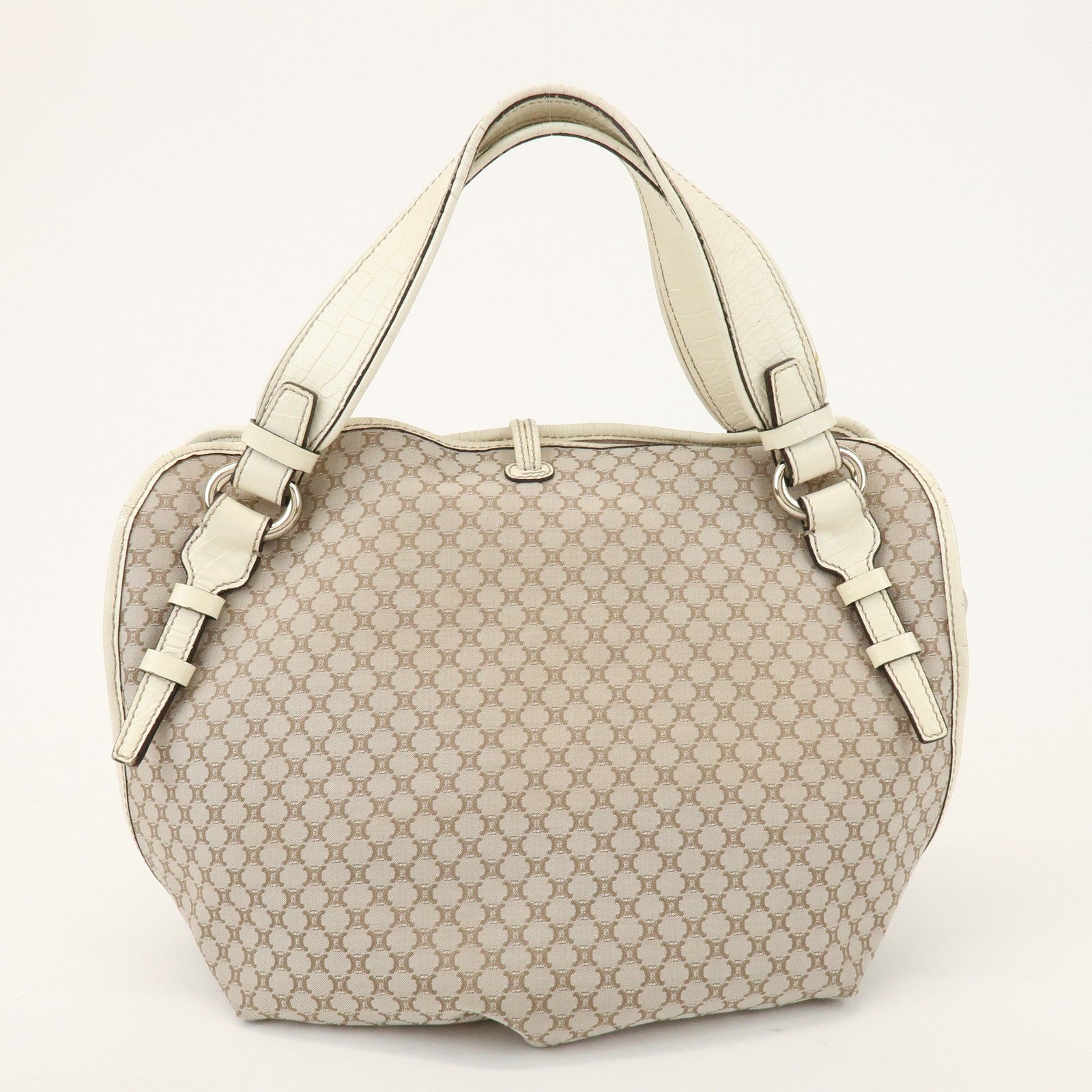 Celine Macadam Shoulder Bag - Beige Ivory, Canvas Leather