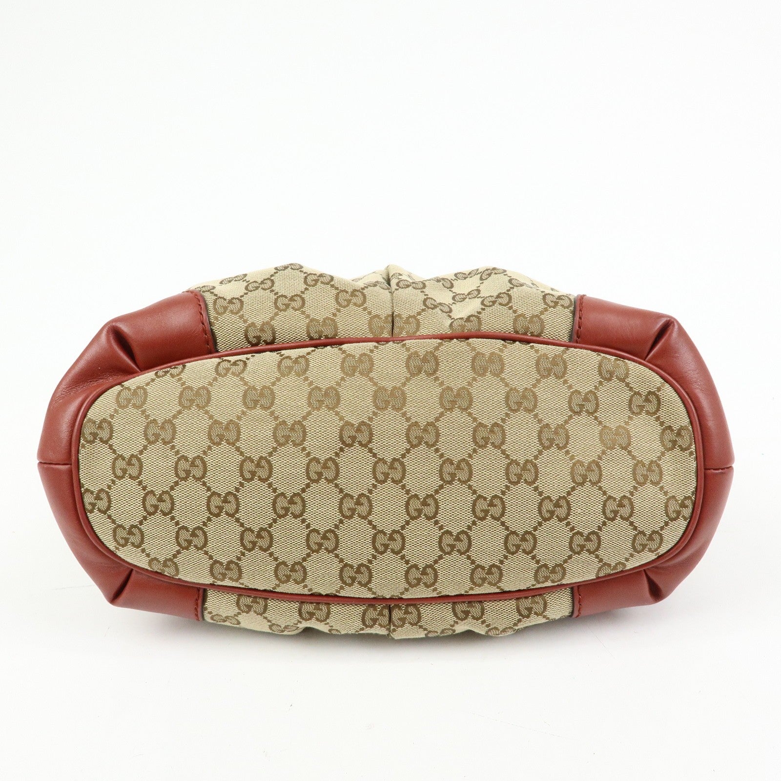Gucci 2 Way Bag - Beige, Canvas Leather