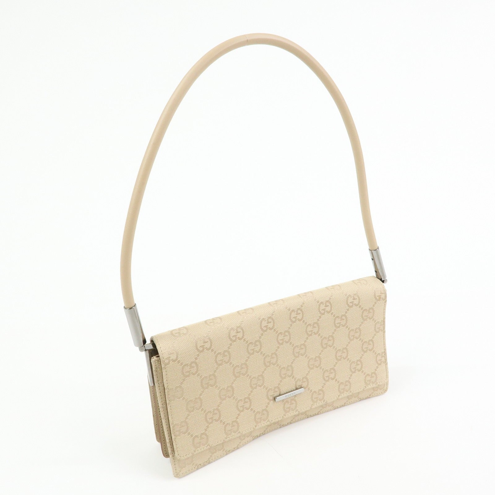 Gucci Shoulder Bag - Beige, Canvas Leather