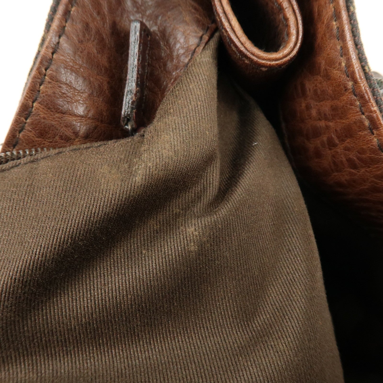 Gucci Denim Tote Bag - Brown, GG Canvas, Leather