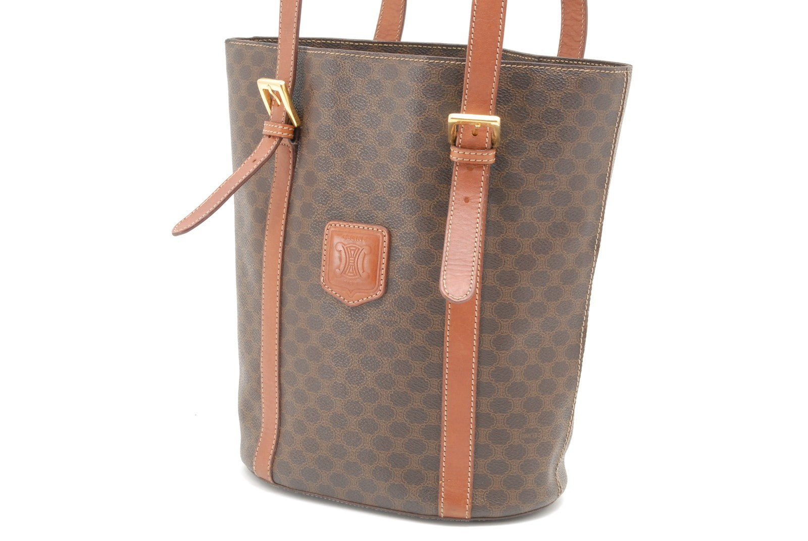 Celine Macadam Tote Bag - Brown, PVC Coated Canvas