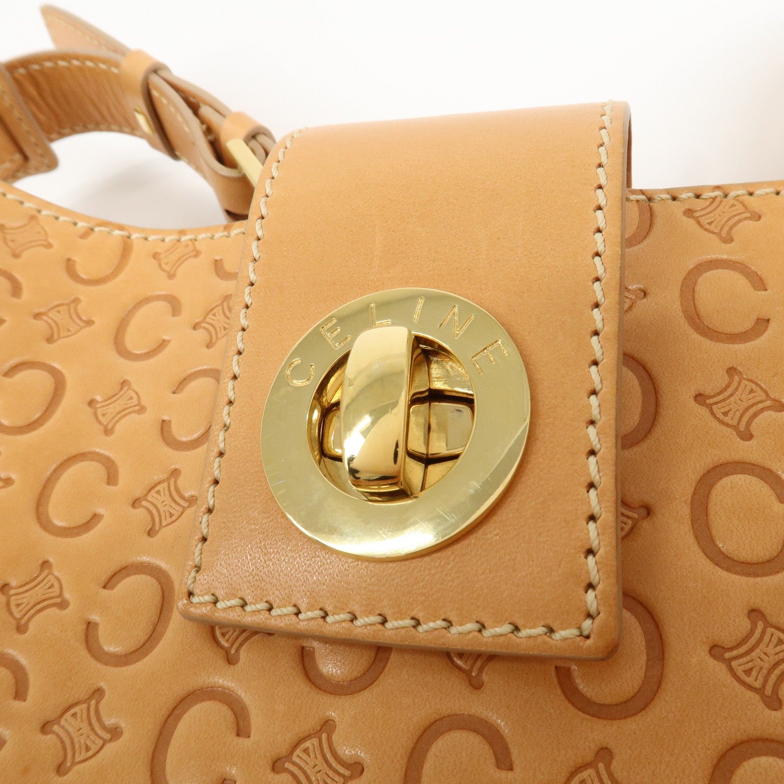 Celine C Macadam Shoulder Bag - Beige, Leather
