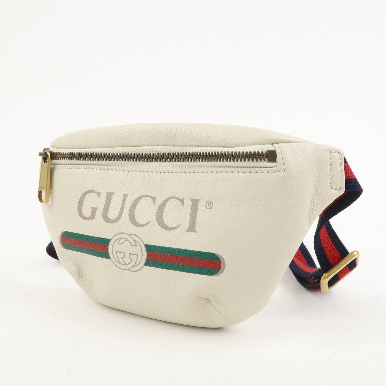 Gucci Sherry Leather Waist Pouch - White, Leather