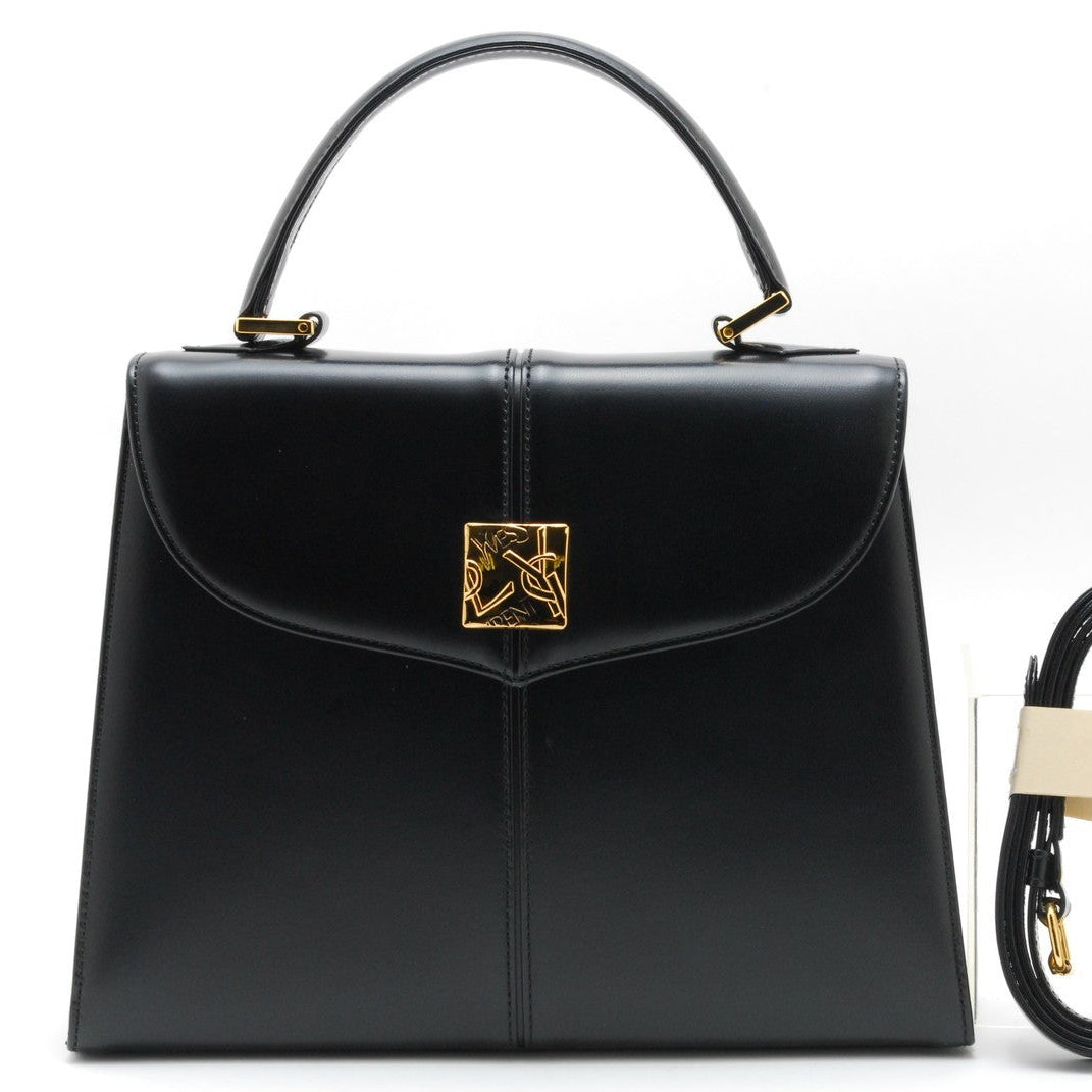 Yves Saint Laurent Vintage Top Handle Handbag - Black, Leather