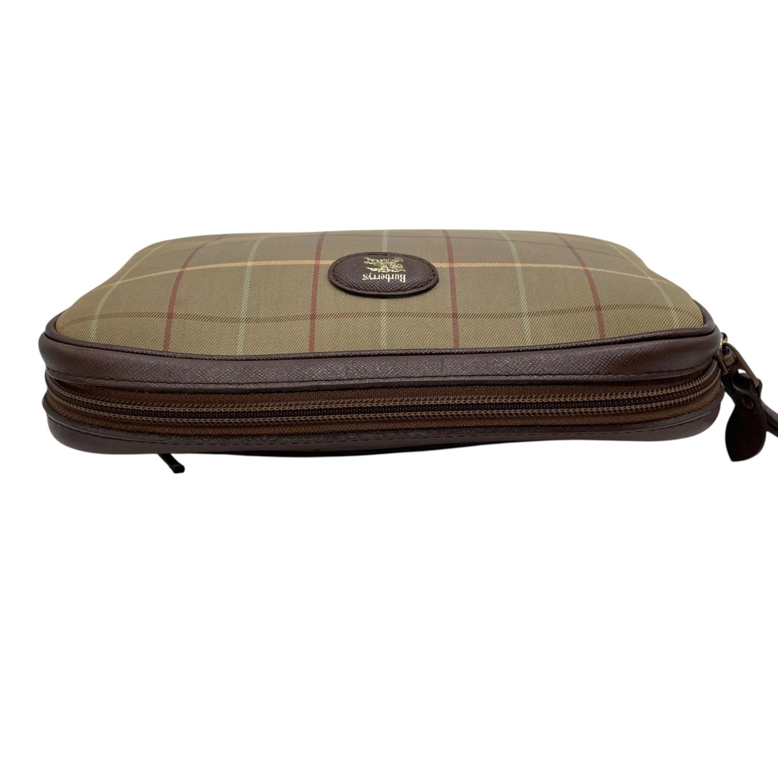 Burberry Clutch Pouch - Khaki Brown, Canvas Leather