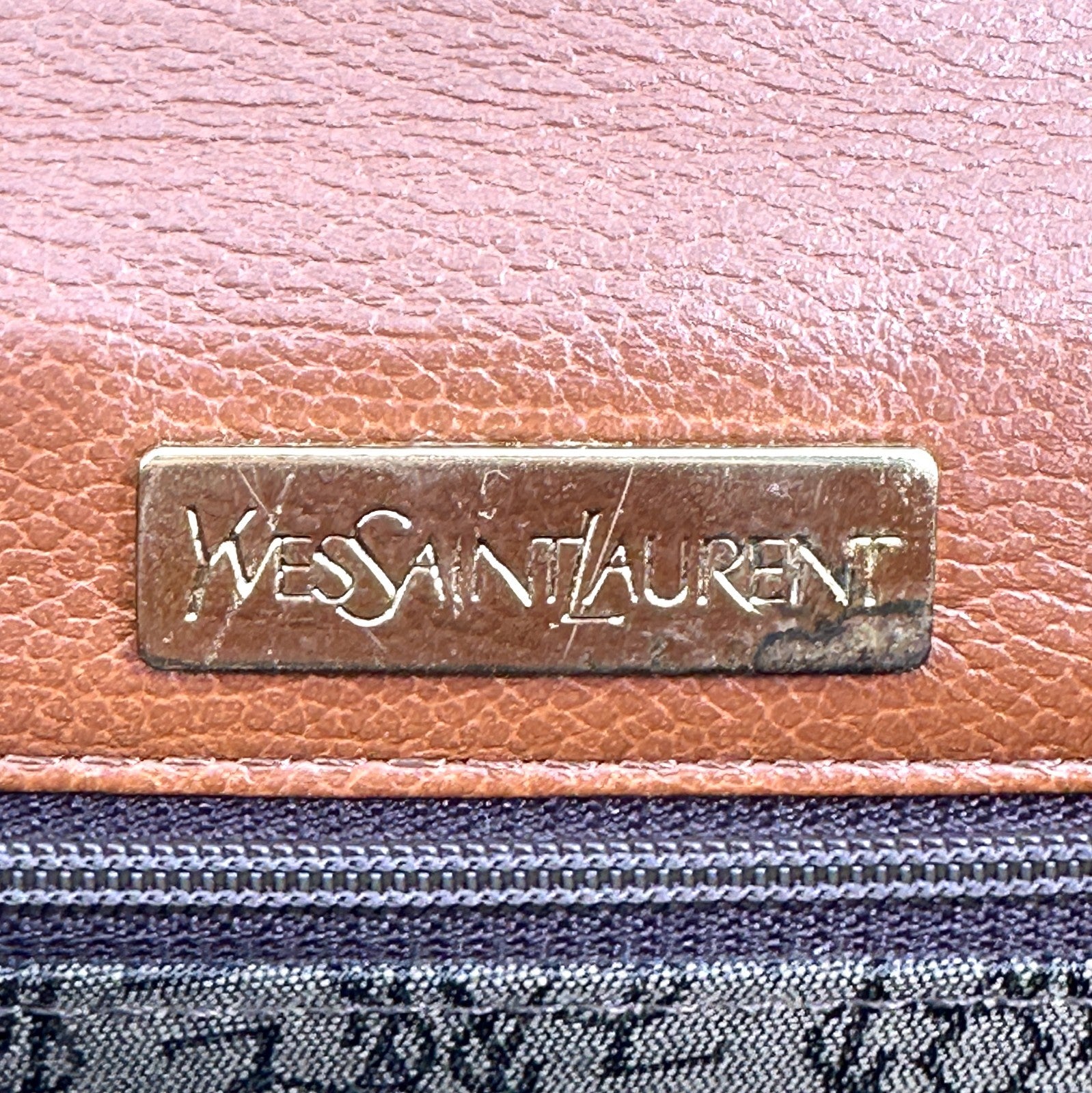 Saint Laurent Stitch Cassandra Handbag - Brown, Leather