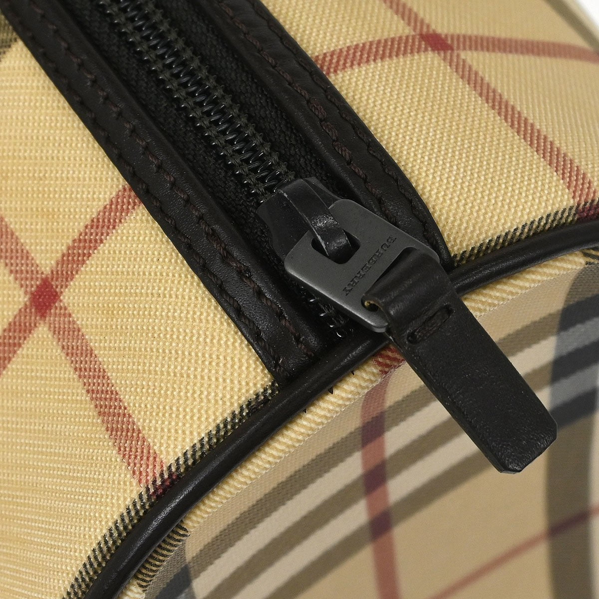 Burberry Check Handbag - Beige, PVC